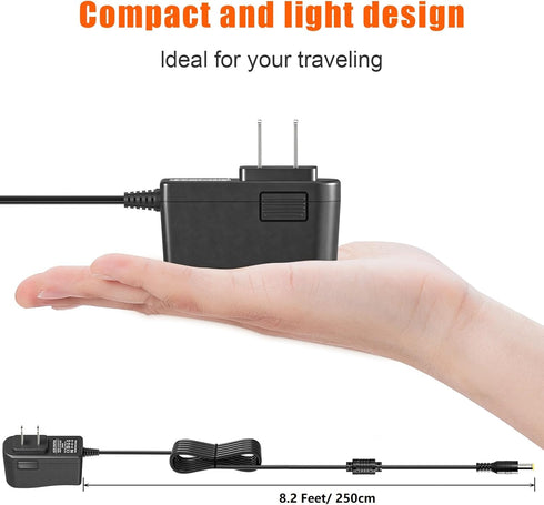 SoulBay 12V 2A Power Supply Regulated 12 Volt DC Adapter with 8 Tips, 8.2FT Cord