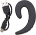 Wireless Bone Conduction Headset, Bluetooth 4.2 Ear-Hook Stereo Earphones with Mic for iPhone (Black)