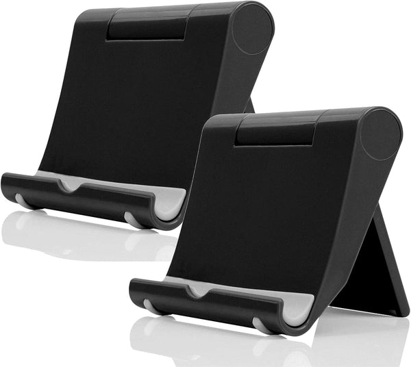 Adjustable Foldable Cell Phone Stand for Desk, Anti-Slip Rubber Base for Stability, Compatible with Most Smartphones
