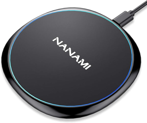 NANAMI Fast Wireless Charger 7.5W Charging Pad for iPhone 15/14/13/12/SE 2/11/11 Pro/XS Max/XR/X/8, 10W Qi for Samsung
