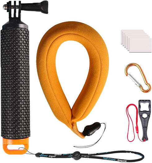WLPREOE 5PCs Waterproof Floating Handle Hand Grip for GoPro + Camera Float Strap for iPhone, Underwater Camera for