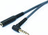 50cm Right Angle 4 Pole 3.5mm Male to 4 Pole 3.5mm Female Stereo Audio Extension Cable Adapter