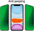 2 Pack Anti-Blue Privacy Tempered Glass for iPhone 11/XR, 6.1 inch, Anti-Spy Screen Protector, 9H Hardness (Green)