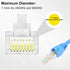 50PCS RJ45 Connectors, Ethernet Cat6 Pass Through Connector for Solid or Stranded UTP Ethernet Cable