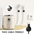 Magnetic Cable Clips, Self-Adhesive Cord Holder, Smooth Adjustable Wire Keeper for Desk, Nightstand, Home, Office