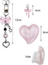 QYRCXX Set Cute Charm with Dust Plug Type C/USB C &Heart Grip Holder for Kindle, E-Reader Charm Chain Accessories