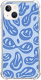 Blue Melting Smile Face Case for iPhone 13, Hippie Drippy Smiling Face, Cool Trendy TPU Bumper Cover for Teens, Men,