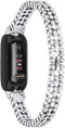 Slim Bling Bands for Fitbit Inspire 3 Smartwatch, Dressy Rhinestone Bracelet Replacement for Women Girls Accessories