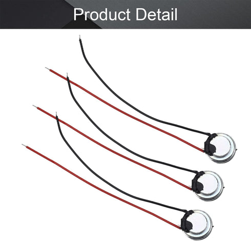 Fielect 4Pcs DIY Magnetic Speaker, 0.5W 8 Ohm 10mm Diameter Round Shape Replacement Loudspeaker