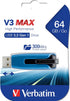 Verbatim Store 'n' Go V3 Max USB 3.0 Drive, Black, Blue, 49807