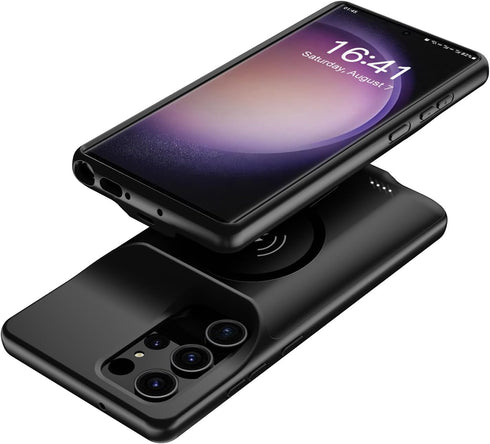 Battery Case for Galaxy S22 Ultra/S23 Ultra, 12000mAh Slim Portable Protective Fast Charging Case for Samsung