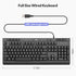 Rii RK900Pro Large Print Backlit Keyboard,Wired USB Full Size Computer Keyboard with Blue Backlight, Compatible