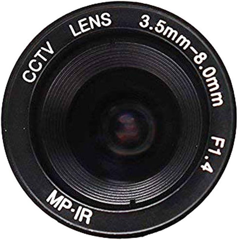 Dahszhi 3.5-8.0mm F1.4 1/3" 1:1.4 CCTV Lens CS Mount Manual Focus Zoom Focal IR for Security IP Camera