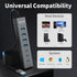 ABFCRTTW 4Ft 7-Port 3.0 4 3 5Gbps USB Hub for Desktop, USB-A & USB-C Ports Aluminium USB Extender Hub, USB Splitter