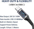 15FT USB C to USB C Cable 100W/5A, Fast Charging PD Charger for iPhone 15 Pro Max, MacBook, iPad, Samsung, PS5, Xbox.