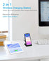 NANAMI 30W Max Wireless Charger, Qi Certified Fast Charging Stand with USB-A Port, Compatible with iPhone