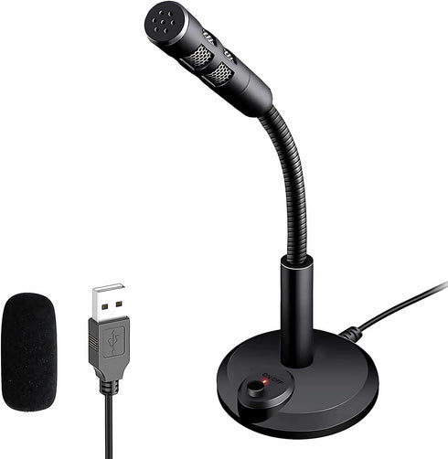 Blapsuro USB Computer Microphone,Plug and Play Desktop PC Laptop Microphone with Mute Button