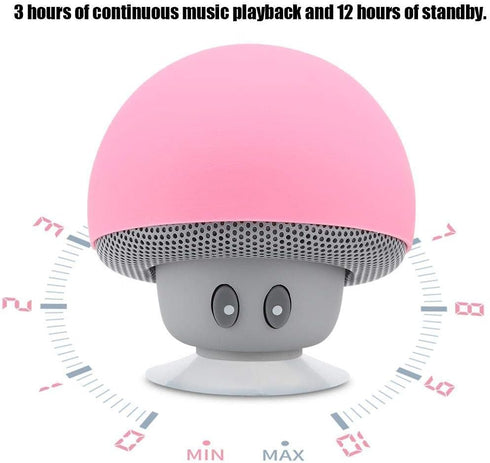 Socobeta Bluetooth Speaker Mini Portable Speaker Mushroom Subwoofer with Suction Cup Function