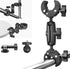 Maectech Double Super Clamp Mount Umbrella Clamp Motorcycle Camera Pole Mount Desk Holder