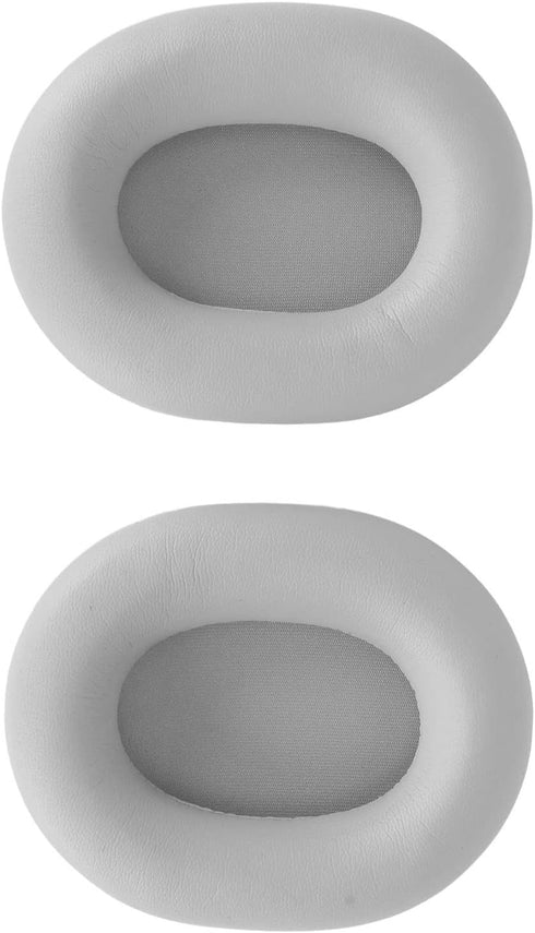 WH 1000XM5 Ear Cushions Replacement - Protein Leather, Cotton Pads, Noise Insulation Memory Foam, Platinum Silver.