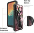 FITO Durable Shockproof Case for Samsung Galaxy A11, with Screen Protector and Built-in Kickstand, Pink Flowers