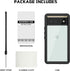 Lanhiem for Google Pixel 6 Case, IP68 Waterproof Dustproof with Built-in Screen Protector, Heavy Duty Black/Clear