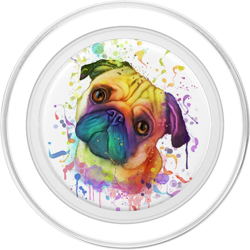 PopSockets MagSafe PopGrip for iPhone - Splash Art Pug Cute Mops Dog Lover Gift