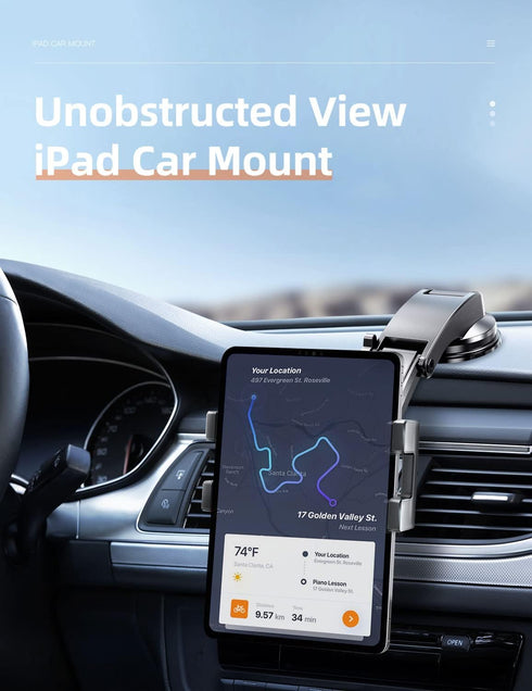 eSamcore Dashboard Tablet Holder for Car Suction Cup Car Mount with Large Clamp for All 6"-11" Apple iPad Samsung Galaxy Tab Tablet by eSamcore