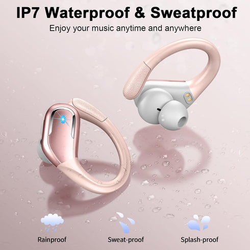 Wireless Earbuds, 75Hrs Bluetooth 5.4 Headphones Sport, Bluetooth Earbuds with ENC Noise Canceling Mic, Bass Stereo