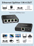 dockteck 1 4 1000Mbps, 1 4 RJ45 Cat5/5e/6/7/8 Ethernet Splitter to Internet Cable Splitter in Out High Speed Switch