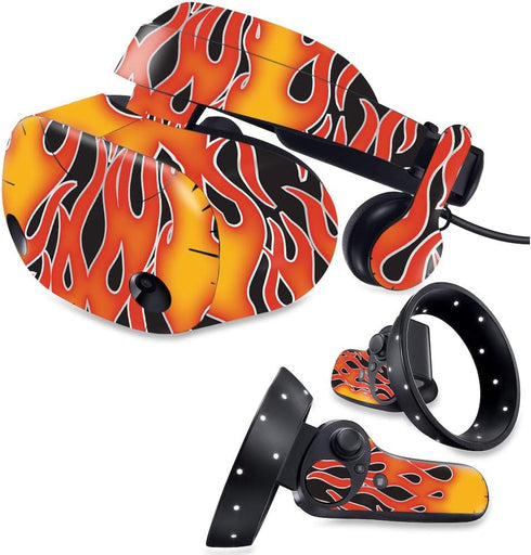 MightySkins Skin for Samsung Odyssey Plus VR - Hot Flames | Durable Vinyl Decal Wrap Cover, Easy to Apply and Remove