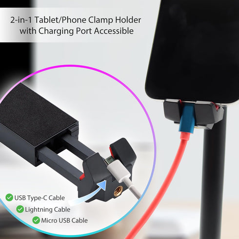 Kado Metal Portable Monitor Stand Tripod, 360° Ball Head and 1/4" Screw for Phone, Tablet, Camera