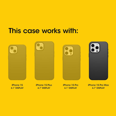 OtterBox 15 Symmetry iPhone Pro MAX (Only) Clear Series Case - Stardust(Clear/Glitter), Ultra-Sleek, Wireless Charging
