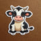 Acatalepsy Sticker Cute Dairy Cow Stickers for Water Bottle 2in, Waterproof Vinyl Kawaii Animal