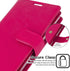GOOSPERY Mansoor Wallet Case for Samsung Galaxy S10 Plus (2019) - Hot Pink Double Sided Card Holder Flip Cover