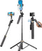 Fuloview 72" Phone Tripod, Tripod for iPhone with Wireless Remote Control, Portable Selfie