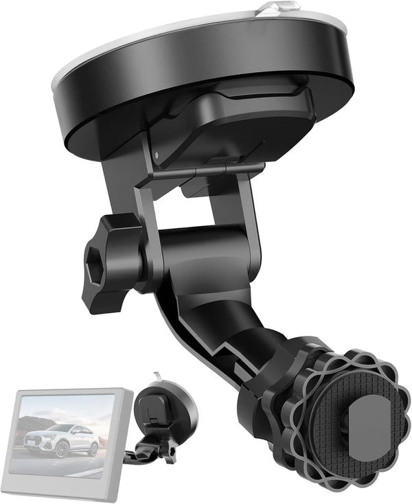 Backup Camera Monitor Mount, Large Dual Suction Cup Reverse Camera Monitor Holder for RVs, Trucks