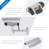 WALI Bullet Dummy Fake Security Camera, Realistic Red LED Light for Outdoor Indoor, Fake CCTV with Security Alert