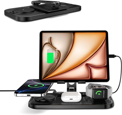 doeboe 4 in 1 Wireless Charging Station with Stand for iPhone 16/15/14, Apple