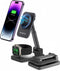 3 in 1 Foldable Wireless Charging Station for Apple Products, Adjustable Phone Charger Stand, Travel Dock for