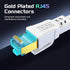 8 100 40Gbps 2000Mhz RJ45 Cat Ethernet Cable FT, Heavy Duty High Speed Internet Network Patch Cord, Shielded Flat LAN