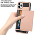 Vofolen Case for iPhone 11 Pro Max - Wallet with Credit Card Holder Slot, Dual Layer Hybrid Bumper Armor, Rose Gold