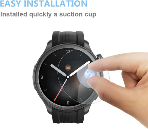Compatible Screen Protector for Amazfit Balance (2023 New GTR) - 3 Pack SmartWatch 9H Tempered Glass Film, Clear