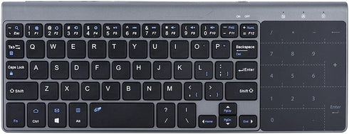 2.4Ghz Mini Wireless Keyboard with Touchpad, Portable Ultrathin Numeric Keypad Remote Keyboard Mouse Combo.