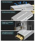 HDMI to Displayport Adapter, 1 Pack 4k@60Hz HDMI to DP Converter, Aluminium HDMI Male to DP Female Adapter
