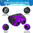 VNVDFLM Compact Binoculars for Kids, 3-8 Years Old Girl Easter Gifts, Purple