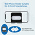 Shower Phone Holder with 2PCS Adhesive Stickers, Wall Mount Stand for Bathroom, Kitchen, Compatible with Smartphone