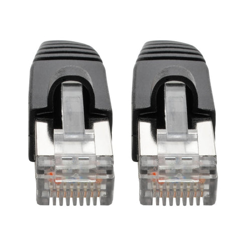 Tripp Lite Cat6a Snagless Shielded STP Patch Cable, 10G-Certified, PoE, Black M/M 1ft
