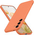 Liquid Silicone Case for Samsung Galaxy S22 5G, Full Body Protective, Slim Fit Durable Shockproof Case 6.1in Orange