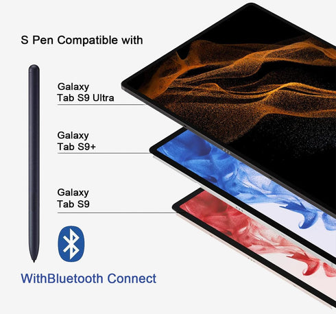 Galaxy Tab S9 S Pen (With Bluetooth, 4096 Pressure Sensor) Compatible with Tab S9, S9 Plus, S9 Ultra 2023 (Black)